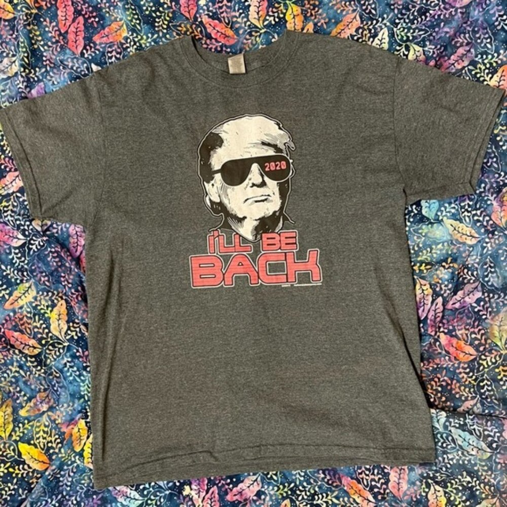 POTUS Donald Trump I’ll Be Back Reelection 2020 Terminator ATODASO T-Shirt Large